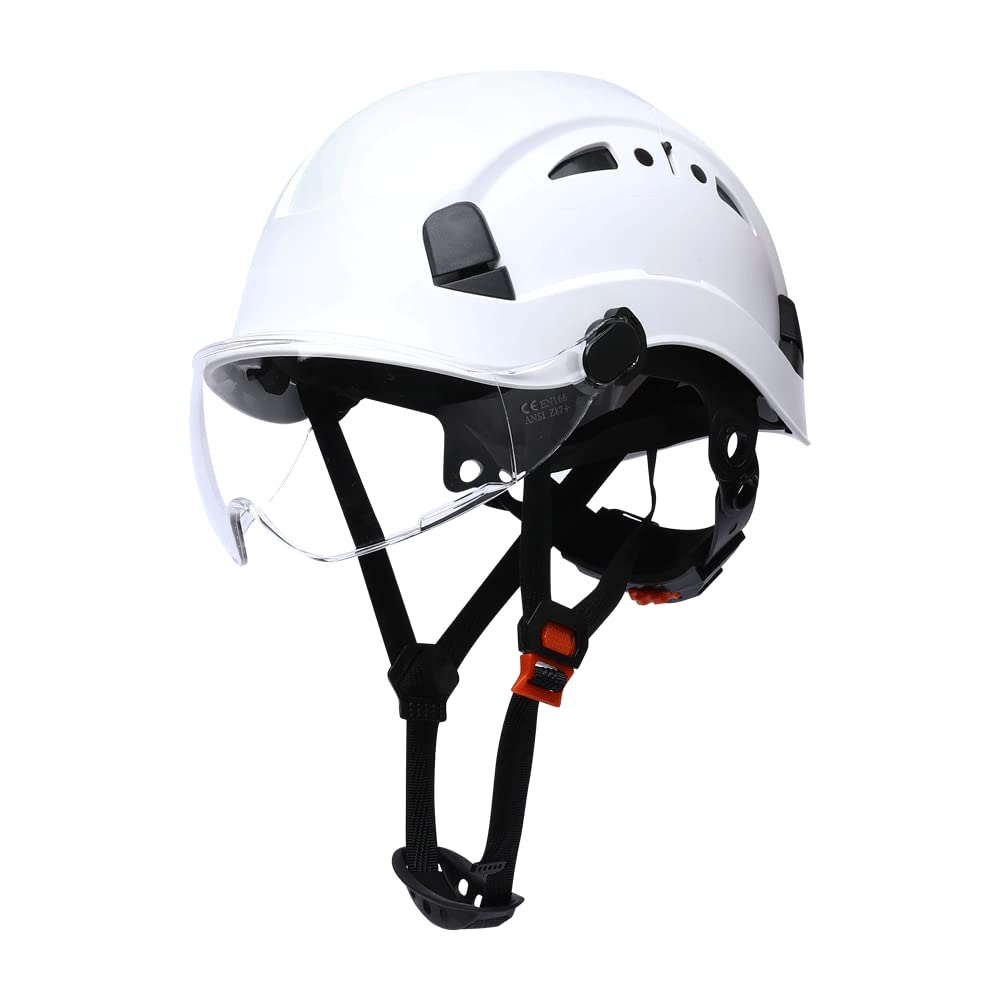Cascos De Construccion - Casco protettivo per edilizia, con visiera regolabile a 6 punti, attacco ANSI Z89.1, tipo I, classe C, cascos de construccion
