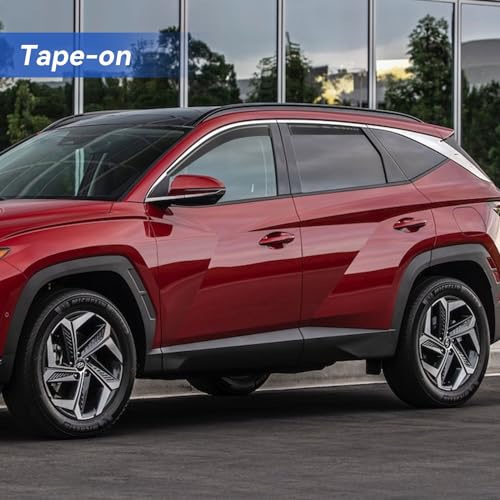 Image of Window Visors Rain Guards for 2022 2023 2024 2025 2026 Hyundai Tucson, Out-Channel Window Vent Wind Deflectors Visors Shades for 22 23 24 25 26 Tucson SE SEL N-Line Limited