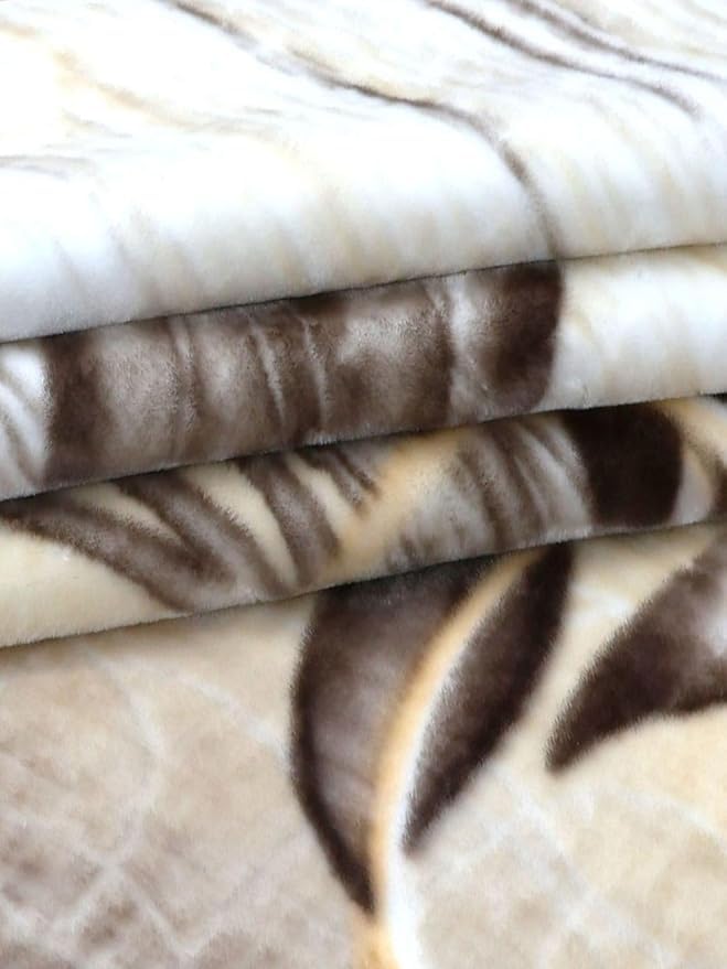 Image of Signature Exclusive Supersoft Luxury Heavy Winter Double Ply Double Bed Mink Blanket - 4.5 kg | 100% Polyester | 2.10 m x 2.40 m | Royal Luxe Comfort for Extreme Cold (Rustic Bloom)