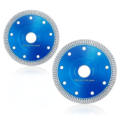 Lot De 3 Disques Diamant 125mm Pour Coupe Verre, Carrelage, Porcelaine Et Granit - Disque Meuleuse D'Angle 22,23mm Coupe Propre Sans Éclats