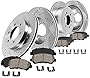 Callahan CDS05988 FRONT 345mm + REAR 315.5mm D/S 6 Lug [4] Rotors + Brake Pads + Clips