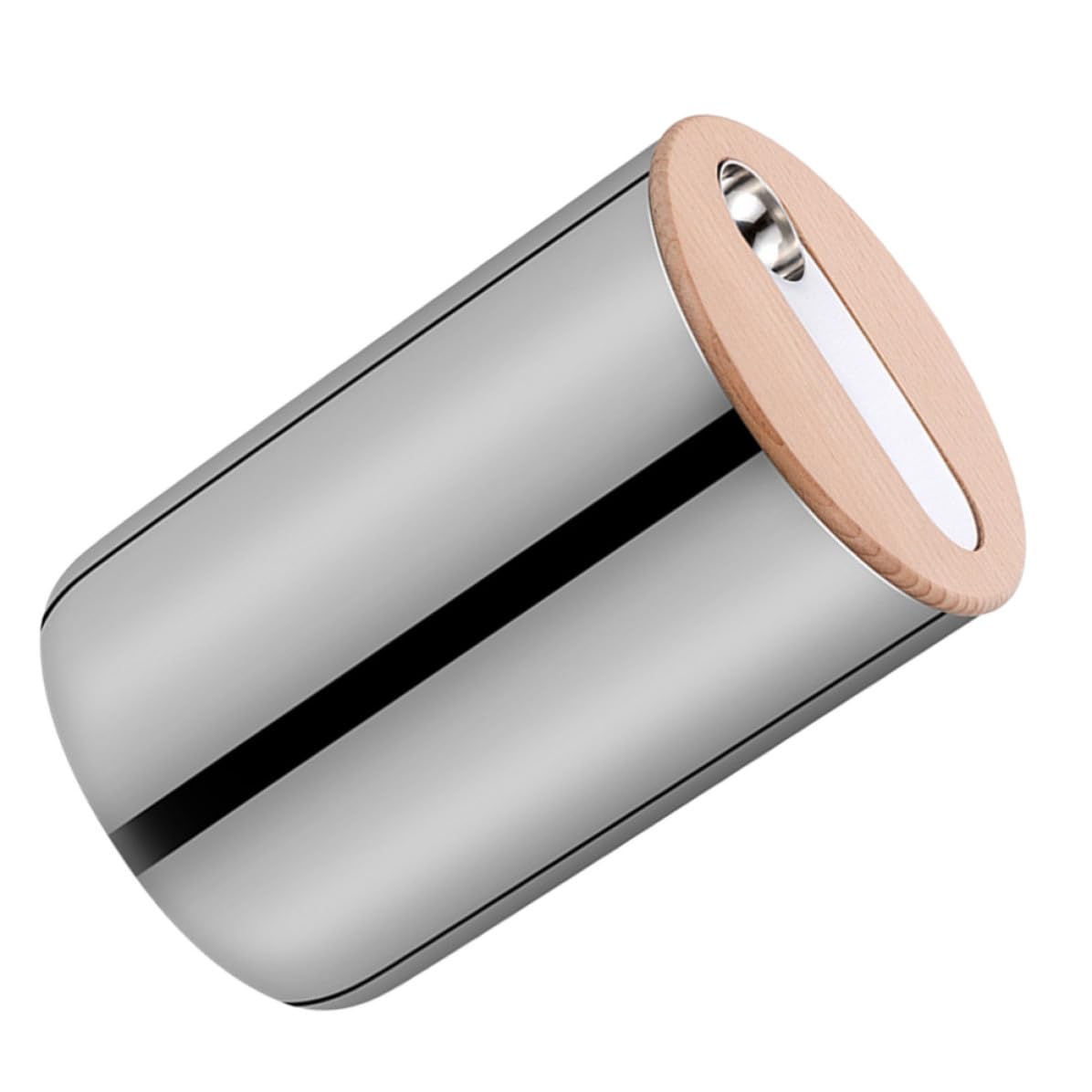 Tarro de Almacenamiento Hermético para Té y Café, Acero Inoxidable Plata | Acabado Pulido Fino, Diseño Simple, Uso Doméstico en Casa, Apto para Granos de Café