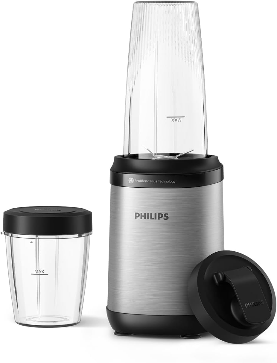 5000 Series Blender - 800W Power. ProBlend Plus Technology. Detachable Blades. Easy Clean. Elegant Compact Design. Large Tumbler and Small cup. Black (HR2765/00)
