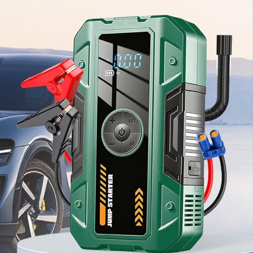 Arrancador de coche portátil y bomba de aire digital para neumáticos de vehículos 4