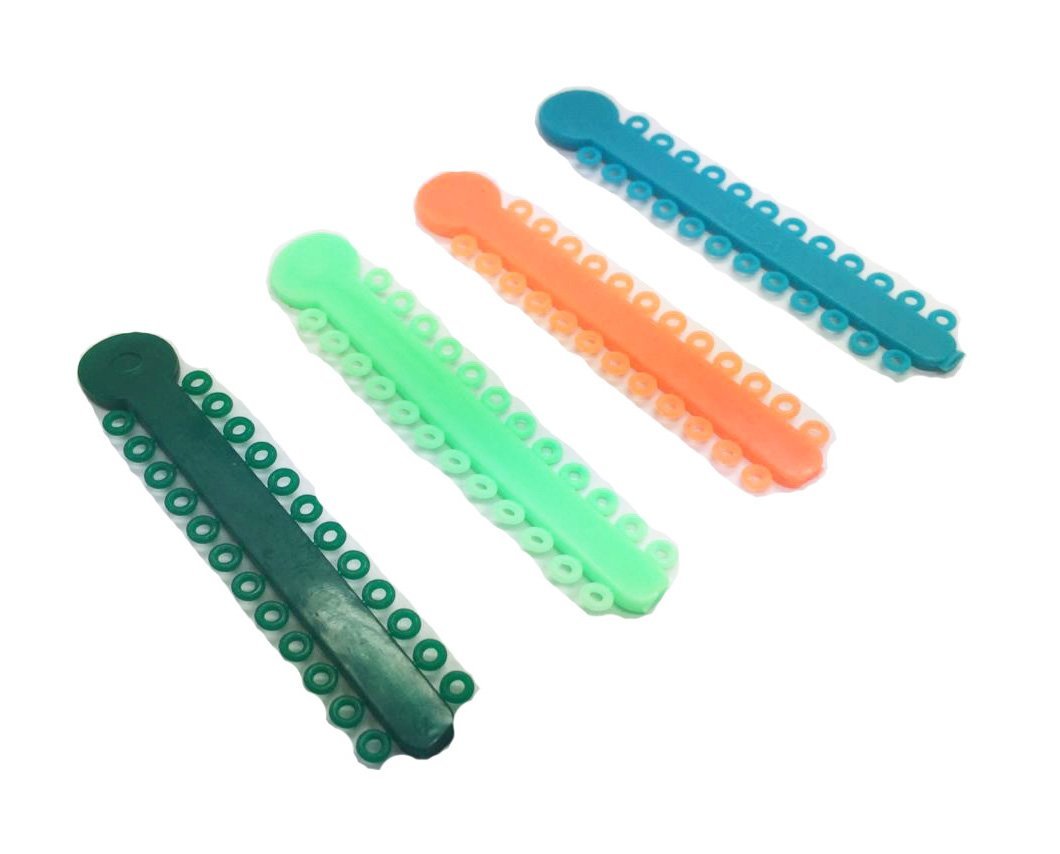 SDent® 10 Packs = 1008pcs Dental Orthodontic Ligature Tie Elastic Rubber 24 * 42 per Pack Color Mixed Randomly