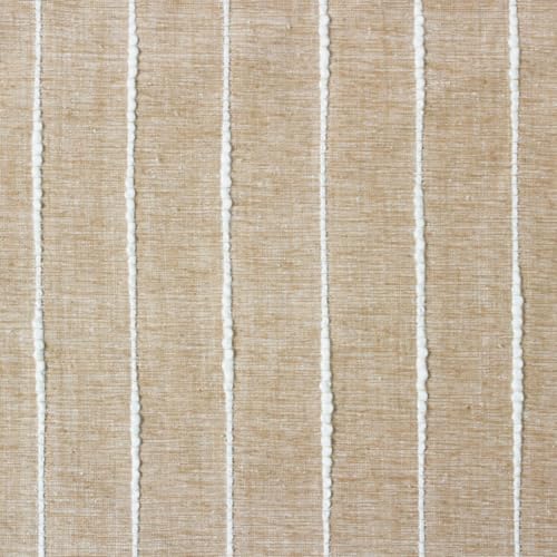 Image of AURAVE Woven Cotton Bolster Cover with Drawstring Closure, Set of 2, Soft Breathable Durable Machine Washable for Sofa Bed & Home Decor, 15 inchx30 inch, Beige | Cover Only