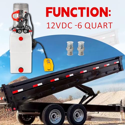 Image of 12V DC 6 Quart Double Acting Hydraulic Pump