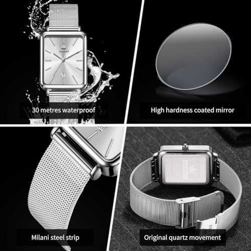 Image of OLEVS Watch for Women Analog Quartz Original Womens Watch Fashion Ultra Thin Minimalist Silicone Strap Waterproof Slim Watches for Ladies