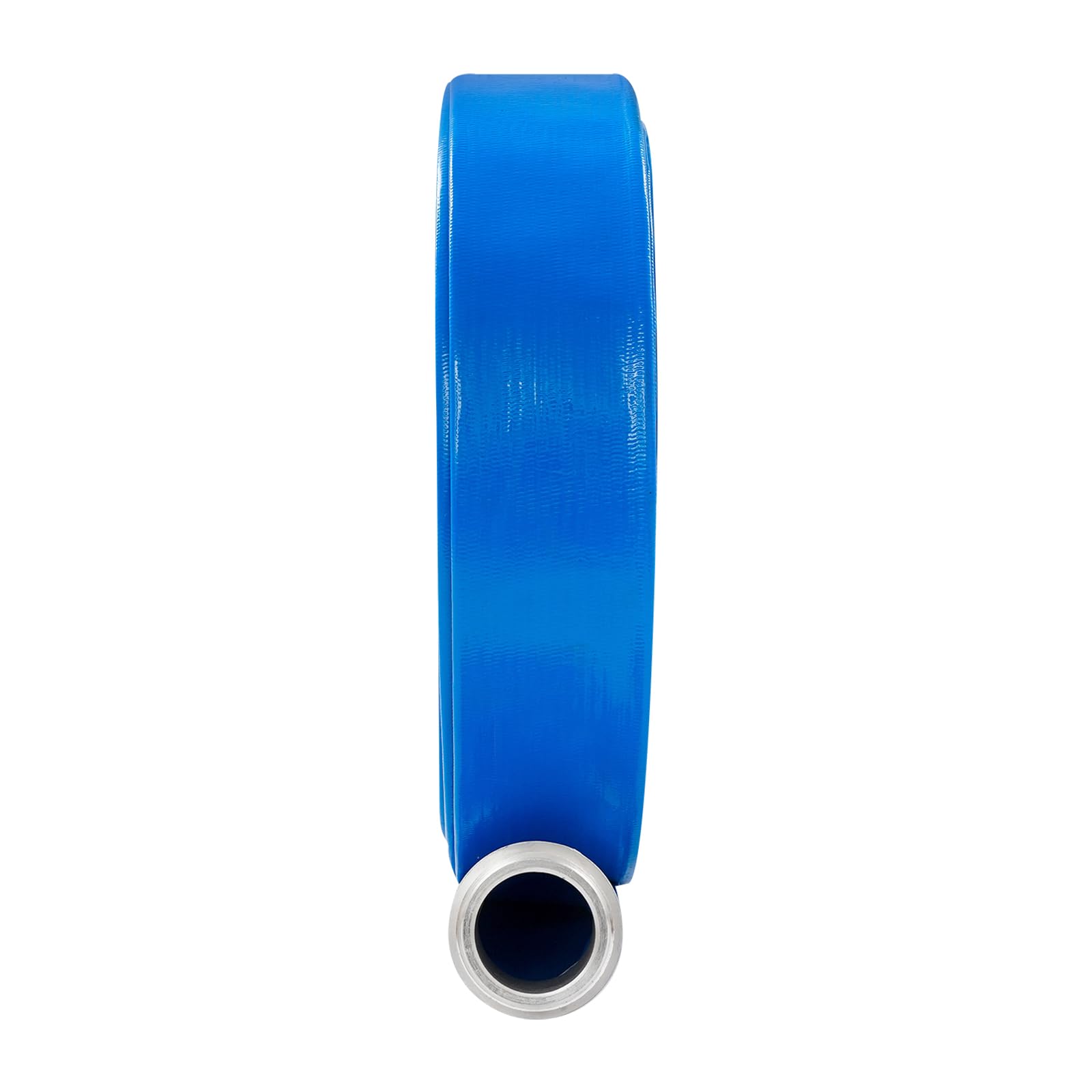 Tuyau D'Évacuation Eau 30M 2 Pouces Tuyau Drainage Piscine Polyester PVC Bleu, Refoulement Irrigation, Pour Agriculture Aménagement Jardin Drainage Pelouse Cour
