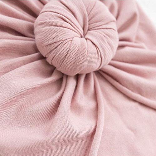 Dreshow Bqubo 5 Pieces Baby Turban Hats Turban Bun Knot Baby Infant Beanie Baby Girl Soft Cute Toddler Cap #TOP4