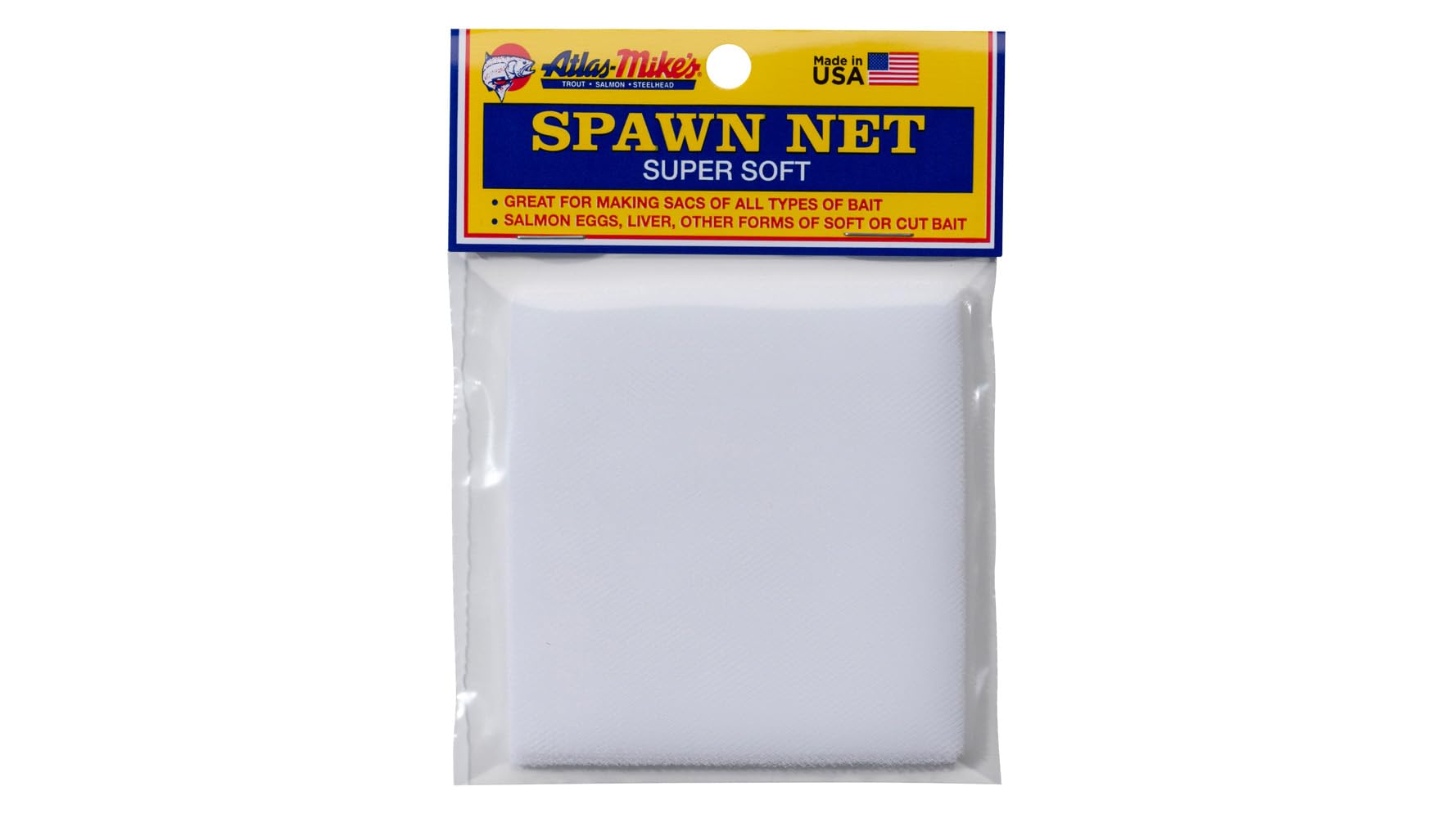 Atlas Spawn NET 3" X 3" - 250 Ct - Ideal for Bait Sacs - Salmon Eggs, Liver, Soft & Cut Bait - Versatile Aquatic Mesh for Fishing Enthusiasts - Premium Quality for Successful Fishing Ventures