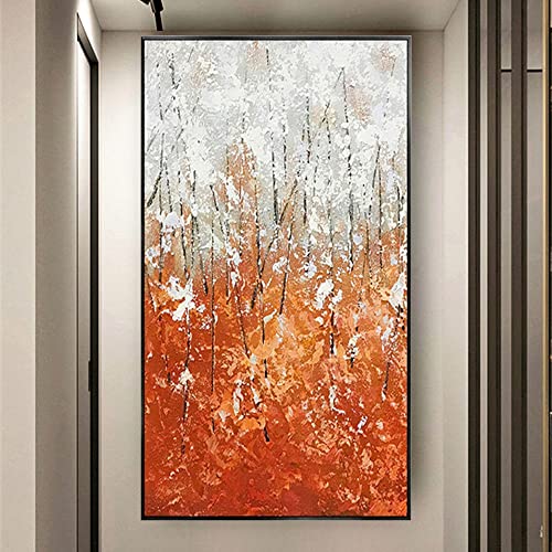 Peinture orange wall art horizontal ou vertical pour illuminer votre intérieur