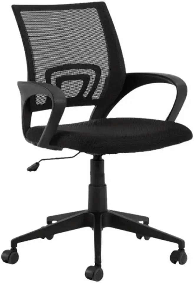 Cadeira de Escritório Secretária Base Preta com Rodinha Fortt Porto Preta - CSF01-P