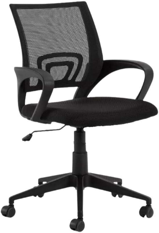 Cadeira de Escritório Secretária Base Preta com Rodinha Fortt Porto Preta - CSF01-P