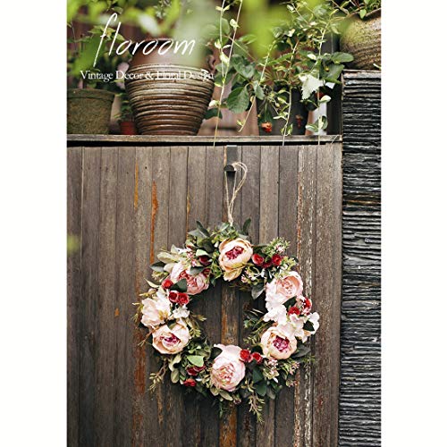 Floral Wreath, Door Wreath, Artificial Peony Wreath For Front Door 15''-16'', Front Door Decorations Wall Decor #TOP6