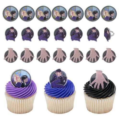 Wednesday Outcasts gâteaux Nevermore Academy DecoPac pour décoration rapide 24pcs
