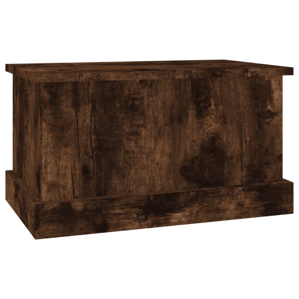 Skrzynia z drewna dębowego wędzonego 50 x 30 x 28 cm, z pokrywką, jako skrzynia do siedzenia i skrzynia do przechowywania, do salonu, sypialni, korytarza, pokoju dziecięcego