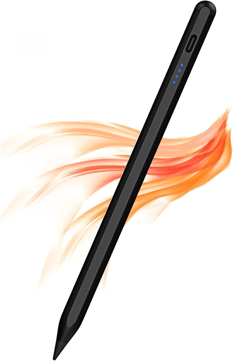 Universal Stylus Pen for Tablets, Black, Aluminum Alloy, Type-C Charging, Touch Control, Magnetic Attraction, 1.5mm POM Tip, Compatible with iPad, Samsung, Xiaomi, Honor, MatePad