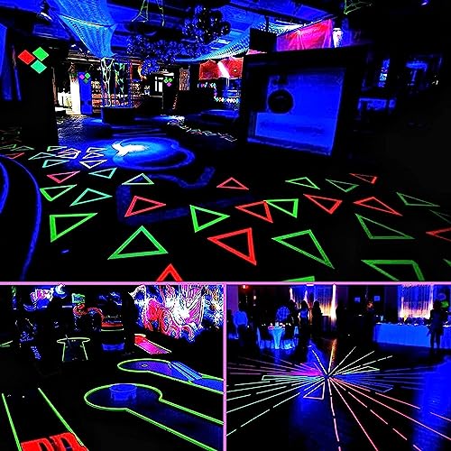 Image of EDSRDRUS Heavy Duty Black Light Tape 6 Fluorescent UV Colors Neon Gaffer Cloth Tape Glow in The Dark 1 /2, 1, 2 inch Width Total 98ft Strength and Super Bright for Glow Party Stage, Pub Supplies