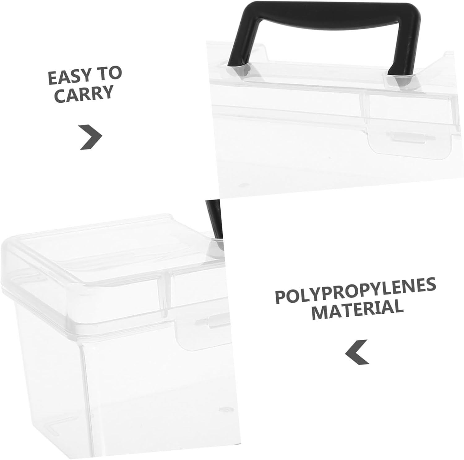 Portable Tool Box with Handle Multi-Functional Storage Organizer for Crafts Hardware and Small Parts 30.00X9.70X8.60cm