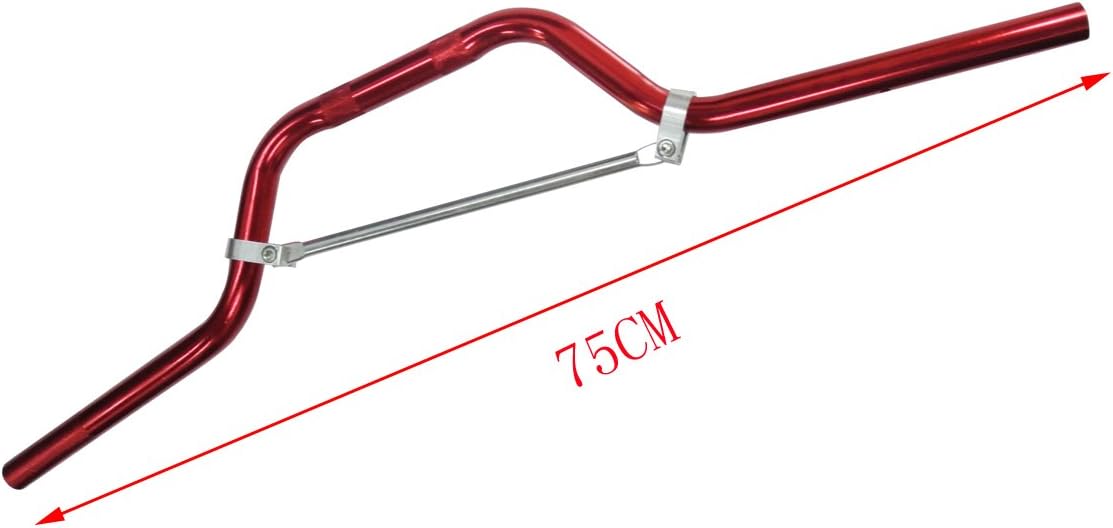 JRL 7/8" Mid Handlebars Handle Bars Fit ATV Pit Dirt Bike Offroad Motorcycle Red