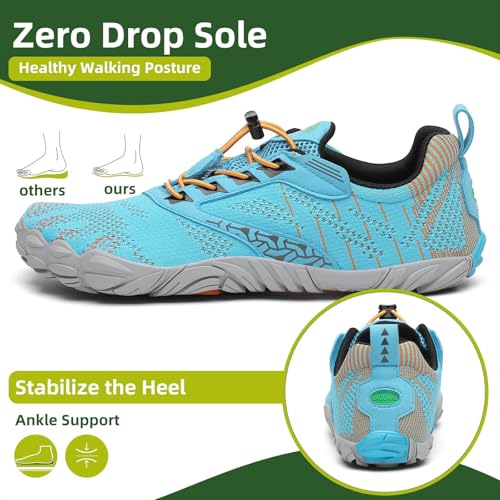 Image of SAGUARO Womens Mens Barefoot Shoes Minimalist Trail Runner Wide Toe Box Zero Drop Outdoor Cross Training Shoe