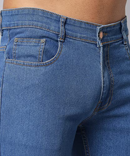 Image of STUDIO NEXX Men's Regular Fit Jeans|Stretchable Mid Rise Denim |Contrast Detailed Stitch