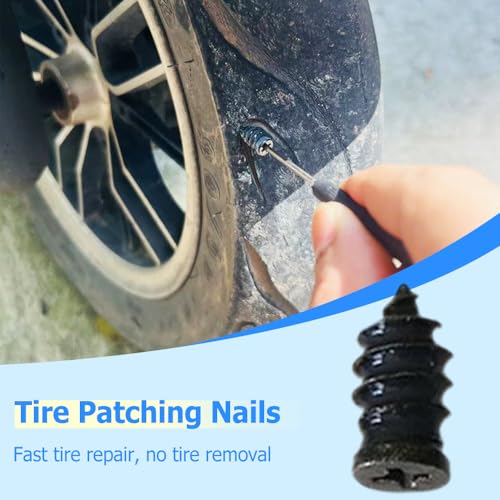 Image of Tire Repair Nails Kit with 2 Sizes, 2026 Upgraded Tire Plugs Kit, Screw in Tire Repair Plugs with Box and Screwdriver, Fast Repair,Phillips Head Tire Plugs for Car Motorcycle Truck (40pcs)