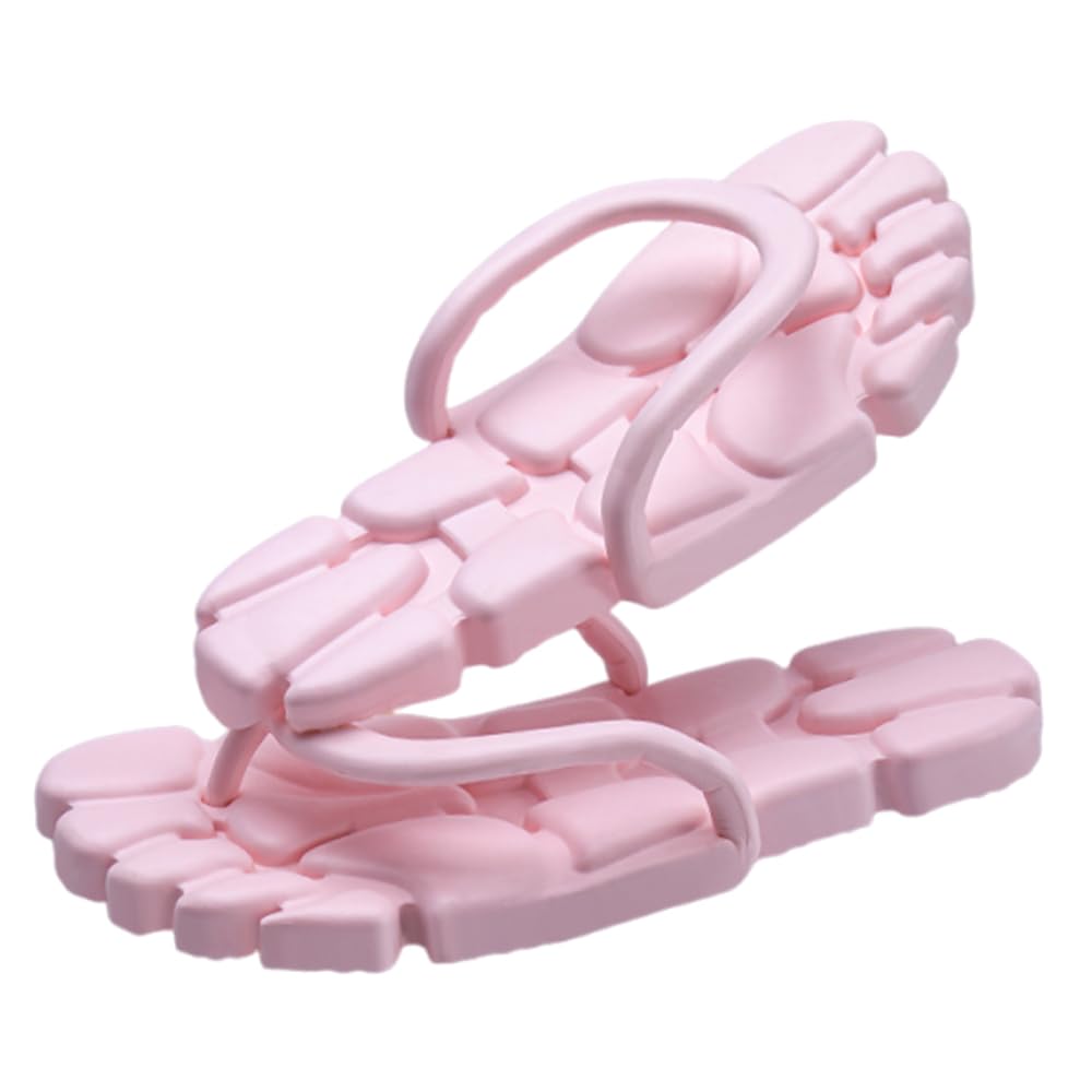 OULIGET Foldable Travel Shower Shoes with Holes,Dry Quickly Non Slip Bath Slippers,Portable Hotel Lightweight Sandals for Spa Nail Salon Beach Pool Gym