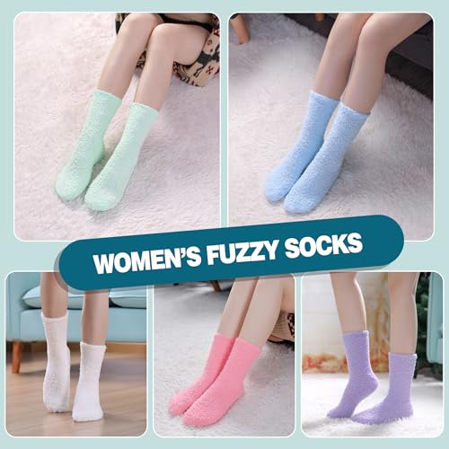 Fuzzy Socks for Women Cozy Fluffy Slipper Socks Soft Warm Winter Fleece Plush Sleeping Gift Socks3