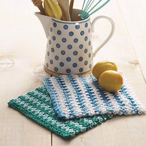 Image of Lily Sugar 'N Cream The Original Solid Yarn, 2.5oz, Medium 4 Gauge, 100% Cotton - Light Blue - Machine Wash & Dry (Pack of 2)