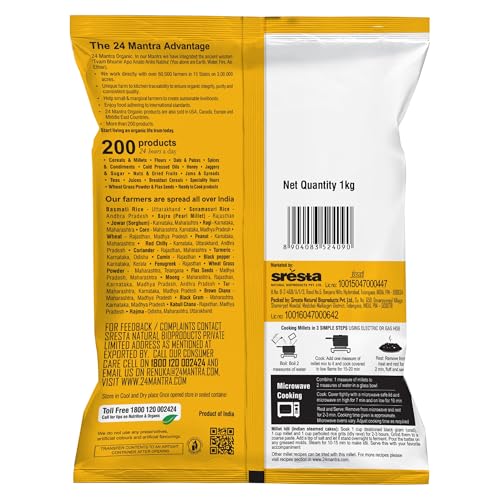 24 Mantra Organic Unpolished Millets Kodo Millet 1kg | Goodness in every grain | Rice Replacement - Image 2 thumbnail