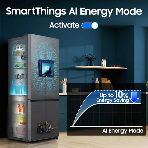 Image of Samsung 458 L, 1 Star, Digital Inverter, Frost Free Double Door, Bespoke AI WiFi Refrigerator (RB45DG6005B1TL, Black DOI, 2026 Model)