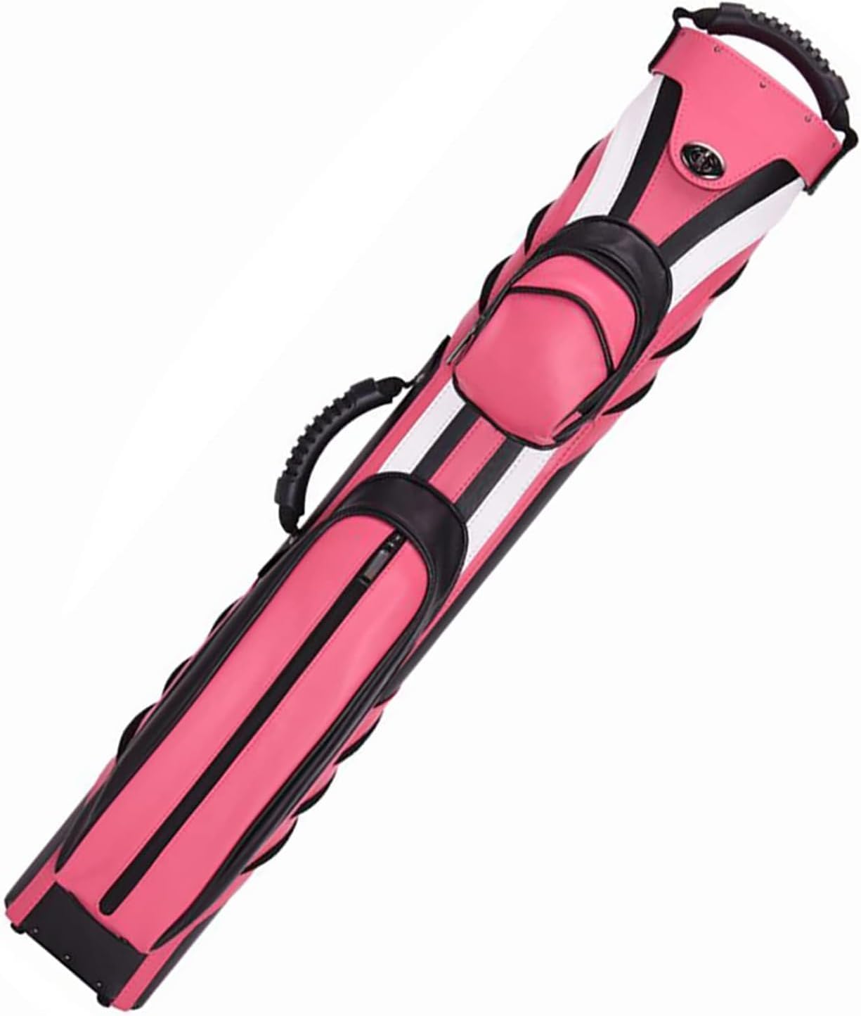 Pool Cue Case 2 x 4 Billiard Cue Storage Carrying Bag,Portable PU Leather Billiard Cue Bag,Billiard Cue Tube Carrying Case,1/2 Billiard Cue Bag-Pink||91CM
