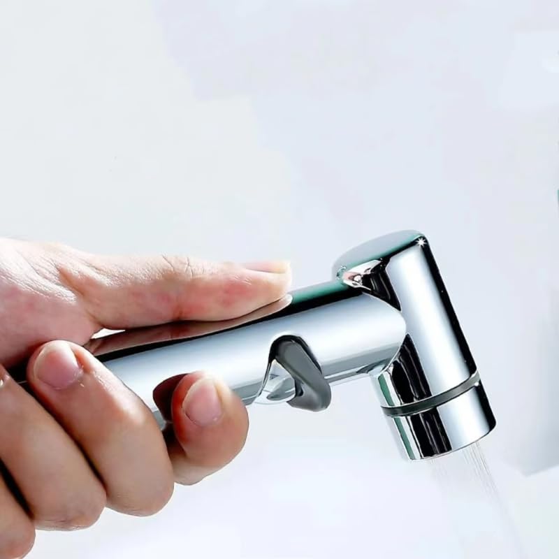 Ducha higiénica para WC, Grifo Bidet en acero inox para WC, Ducha bidet con chorro de agua, Grifo para Inodoro con manguera para bidet