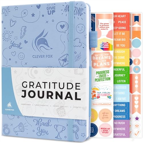 Clever Fox Gratitude Journal – Happiness, Positivity & Affirmation Daily Journal – Inspirational...