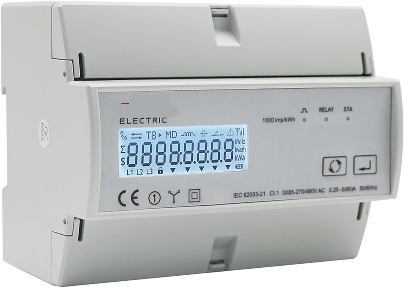 三相双方向エネルギーメーターキロワット時モニター 3*110/190V または 230/400VAC 3 分割変圧器 CT(WiFi