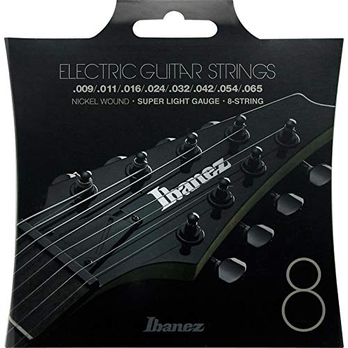 Ibanez IEGS8 - Cuerdas para guitarra eléctrica de 8 cuerdas, calibre súper ligero