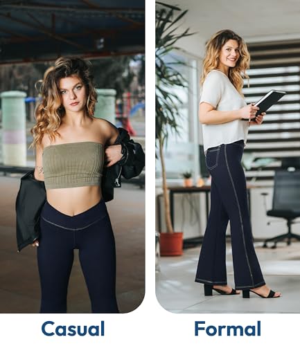 Nirlon Crossover Bootcut Jeggings for Women - Flare Leggings for Women Tummy Control Regular and Plus Size Jeggings3