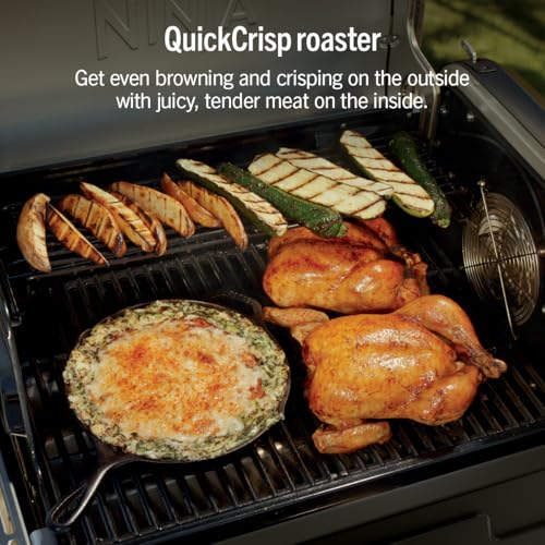 Image of Ninja FlexFlame Grill and Smoker | Electric and Propane Grill, Roaster, BBQ Grill | 5-in-1 Cooking System | 3 Burner | Digital Control | Outdoor Cooking, Griddle, Pizza Maker | Black | PG301BK