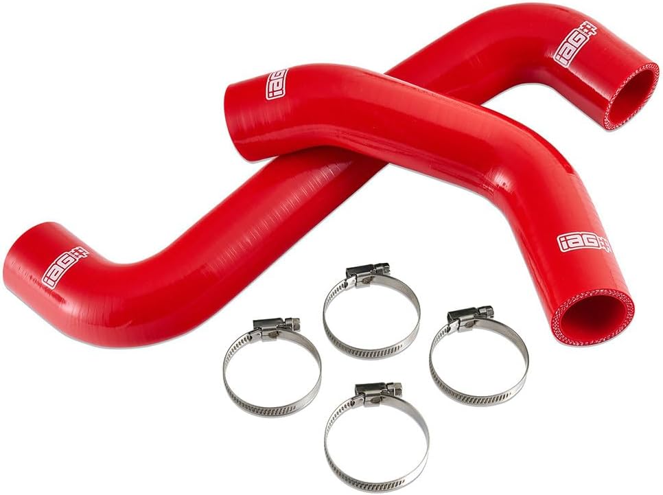 IAG Silicone Radiator Hose Kit for Subaru WRX 2008-14, STI 08-21, Red