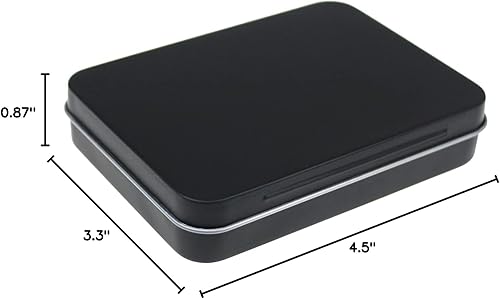 Miniatura 7 de 12 piezas rectangulares de metal vacíos con bisagras recipientes de latas para necesidades básicas para el hogar, juego de mini cajas, 4.5 x 3.3 x