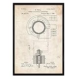 Format A3 (29,7 x 42 cm) avec fond vintage. Avec cadre