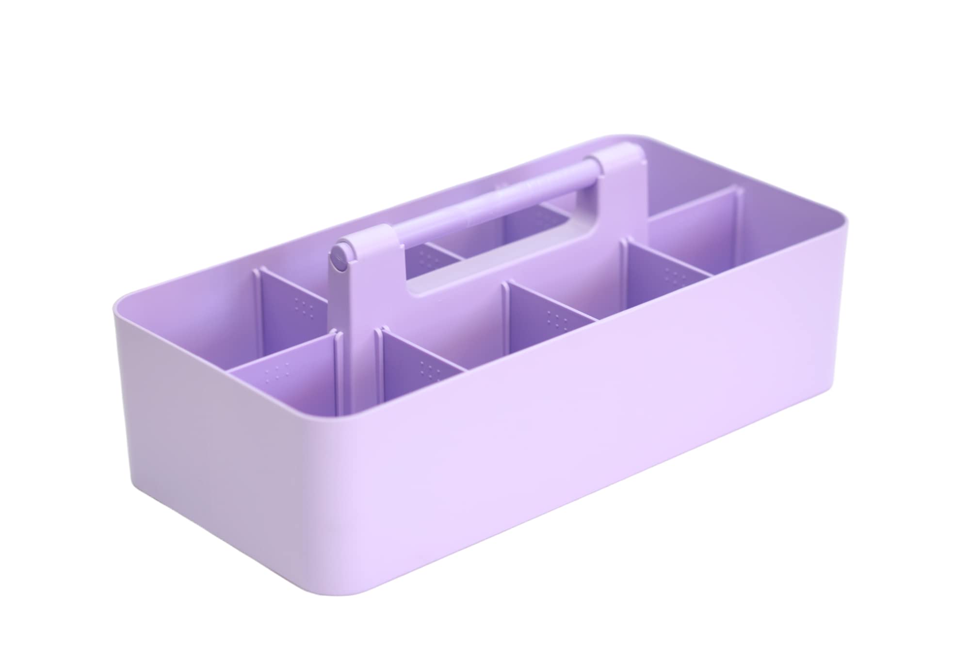 Enjoy Organizer - 8 Compartments DIY Dividers,Large caddy, Multi Purpose, Simple, Portable, Stackable, Modern Solution for School, office, Desktop -MADE IN USA (Lavender)