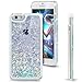 NSSTAR Fashion Creative Design Flowing Liquid Floating Luxury Bling Glitter Sparkle Love Heart Hard Case for Apple iPhone 6S, iPhone 6 - Love Blue Pattern