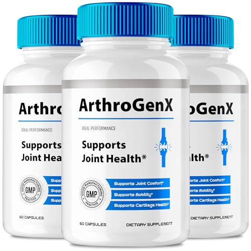 ArthroGenX Joint Supplement Capsules Official ArthroGenX Maximum Joint Relief Pills Maximum Strength Natural Support Joint Flexibility Comfort & Movement Arthro Gen X Reviews (3 Pack)
