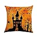 MORCHAN Halloween citrouille housse de coussin carré taie d'oreiller Thanksgiving Day Decor Sanw