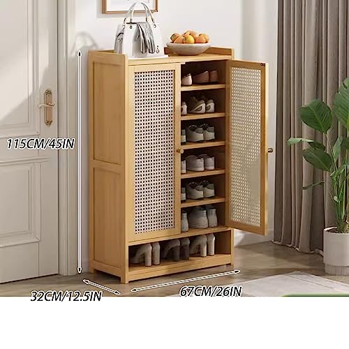 Étagère à chaussures pour entrée avec tiroirs verticaux réglables et structure étroite