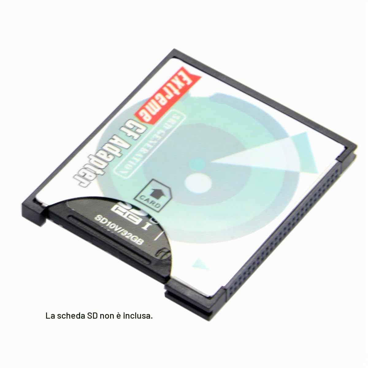cablecc Adaptateur de carte mémoire SD SDHC SDXC vers Flash Compact Flash CF Type I