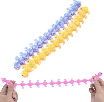 Stretchy Sensory Toys 2pc Monkey Noodles Toys Worm Shape Noodle String Colorful Sensory Noodles for Kids Adults
